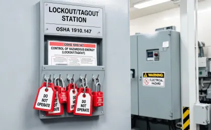 Lockout tagout board