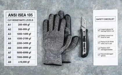 Cut resistant work gloves