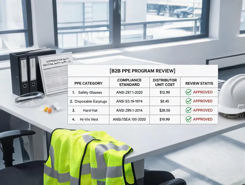 Radians PPE service review table